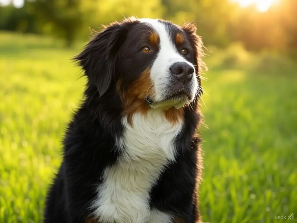 Friendly and hardworking, the Bernese Mountain Dog is a loyal companion with a thick, tri-colored coat. Known for their gentle nature and strong build, they make excellent family pets and devoted working dogs.